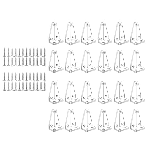 12/24 Stück horizontale Jalousien-Halterungen, transparente untere Schienen, Halteklammern mit Schrauben, Vorhang-Ersatzzubehör, transparente Jalousienclips von TENYELE