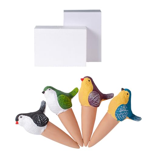 4 x Bewässerungsspikes, Elstern, Keramikpfähle, Geräte, Urlaubsstecker für Innen- und Außenbereich, Urlaub, Pflanzenbewässerung von TENYELE