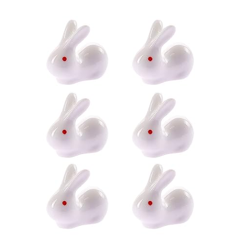 6 Stück geformte Keramik-Essstäbchenablagen, Löffel-/Gabelhalter, Keramik-Essstäbchenhalter für Küchenutensilien, Essstäbchenablagen 6 Stück geformte Keramik-Essstäbchenablagen, Löffel-/Gabelhalter, Keramik-Essstäbchenhalter für Küchenutensilien, Essstäbchenablagen von TENYELE