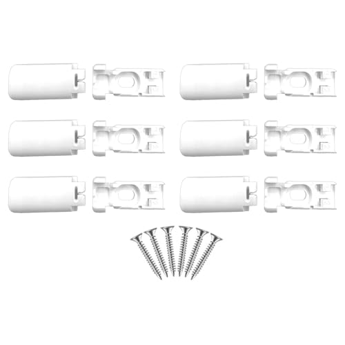 6 x Plissee-Rollo-Basis mit Schrauben, einfache Installation, Plissee-Klemme, Schuhhalter, Vorhang-Zubehör 6 x Plissee-Rollo-Basis mit Schrauben, einfache Installation, Plissee-Klemme, Schuhhalter, Vorhang-Zubehör von TENYELE