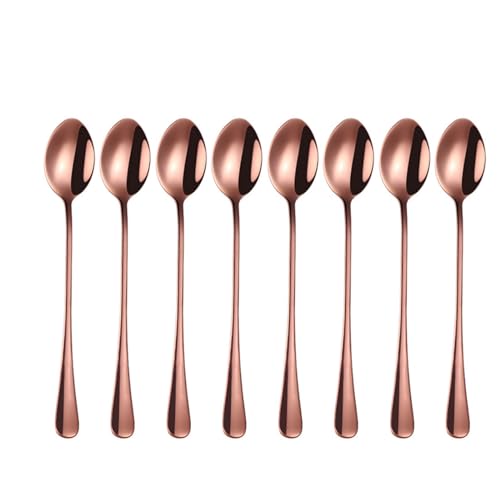 8 Stück Küchenlöffel Edelstahl Rührlöffel Kaffeelöffel Dessert Mischen Praktische Utensilien Rührlöffel von TENYELE