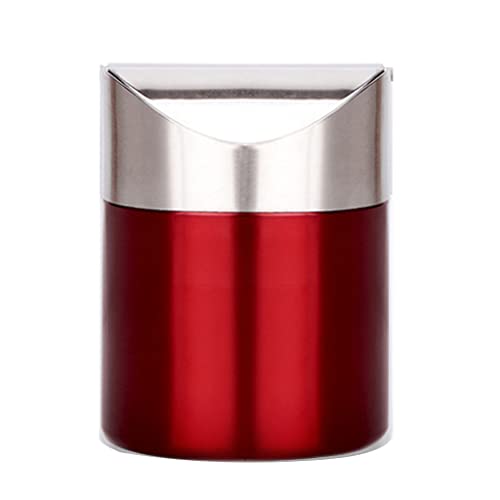 Abfalleimer aus Edelstahl, abnehmbarer Schwingdeckel, Metallabfallbehälter, 11,9 x 16,5 cm, für Küche, Büro, Café, kleiner Mülleimer mit Deckel für Schlafzimmer, WC, Küche, Auto, Büro, Schreibtisch Abfalleimer aus Edelstahl, abnehmbarer Schwingdeckel, Metallabfallbehälter, 11,9 x 16,5 cm, für Küche, Büro, Café, kleiner Mülleimer mit Deckel für Schlafzimmer, WC, Küche, Auto, Büro, Schreibtisch von TENYELE