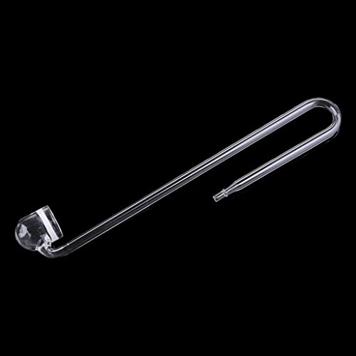 CO2-Diffusor aus Glas für Aquarien, U-Form, R-Form, einfaches Design, passend für Tanks unter 20 Gallonen von TENYELE