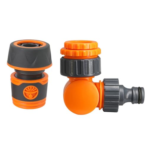 Easy Clicks Verbinder passend für Gartenschlauchtrommel Wasserhahn Adapter mit Antikink Funktion Wasserzugang grau u von TENYELE