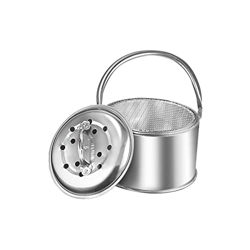 Edelstahl-Holzofen, Outdoor-Kochbrenner mit Abdeckung und Grillnetz, Camping für Grill, Picknick, Wandern, Heizung für Zuhause, Heizung und Kochen, tragbares Rucksack-Werkzeug-Set von TENYELE