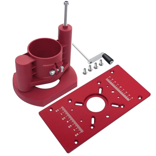 Erweitertes Reise-Holzbearbeitungsbasis, Oberfräsenhebe-Set, bis zu 46 mm Höhenverstellung für feste Spannung, 63,8 ~ 65,5 mm Motor, verstellbare Holzbearbeitungsbasis von TENYELE