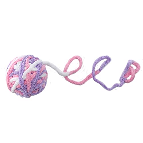 Für Ball mit bunten Garnbällen im Inneren, mit integriertem interaktivem Kätzchen-Jagdspielzeug zum Zahnen, 5 cm großer Spielzeugball mit Innenseite Für Ball mit bunten Garnbällen im Inneren, mit integriertem interaktivem Kätzchen-Jagdspielzeug zum Zahnen, 5 cm großer Spielzeugball mit Innenseite von TENYELE