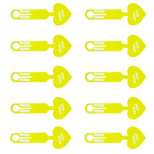 Gepäck-Etiketten, fluoreszierende Farbe, Herzform, Gepäck-Identifikation, leicht zu finden, 10 Stück von TENYELE