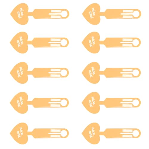 Gepäck-Etiketten, fluoreszierende Farbe, Herzform, Gepäck-Identifikation, leicht zu finden, 10 Stück von TENYELE