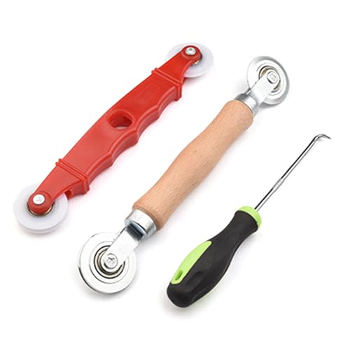 Heavy Duty Spline Installation Set 3 Tool with Rubber Strips Hook and Ergonomic Wooden Handle for Screen Maintenance Nylon Wheel Spline Roller Heavy Duty Spline Installation Set 3 Tool with Rubber Strips Hook and Ergonomic Wooden Handle for Screen Maintenance Nylon Wheel Spline Roller von TENYELE