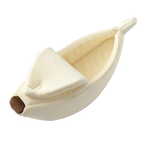 Katzenbett für den Innenbereich, kleines Hundehaus, süßes Bananenform, Welpenzelt, Kätzchen-Höhle für Chihuahuas, wärmende Betten, Höhlenzelt für Innenbereich, warmes Bett, Haus, klein von TENYELE