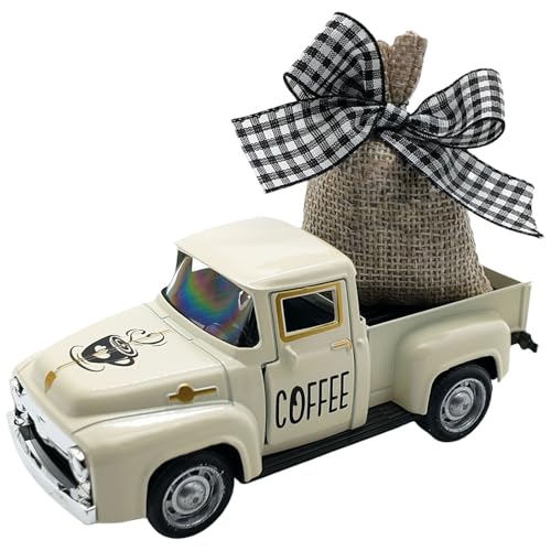 Kleines Metall-Kaffee-LKW-Modell mit abnehmbarem Jutebeutel für Bauernhäuser, ästhetisches abgestuftes Tablett, Regal, Dekoration, Einweihungsgeschenk Kleines Metall-Kaffee-LKW-Modell mit abnehmbarem Jutebeutel für Bauernhäuser, ästhetisches abgestuftes Tablett, Regal, Dekoration, Einweihungsgeschenk von TENYELE