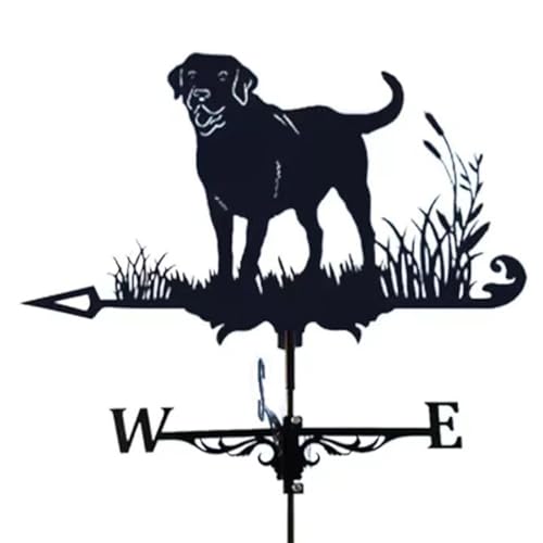 TENYELE Metallwetter Schaufel Für Dächer Labrador Geformtes Weathervane Iron Construction Einfache Montagewinde Richtungsindikatoren Wetterresistent Schaufel TENYELE Metallwetter Schaufel Für Dächer Labrador Geformtes Weathervane Iron Construction Einfache Montagewinde Richtungsindikatoren Wetterresistent Schaufel von TENYELE