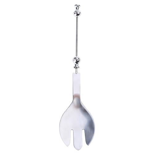 Perlensalatlöffel aus Edelstahl, Dessert, anpassbare Perlen, Servierperlen, dekoriertes Geschirr, anpassbarer Perlen-Servierlöffel, Küchenwerkzeug von TENYELE