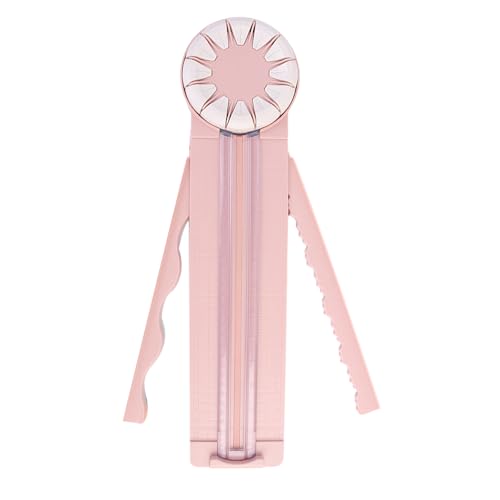 Rotierender Papierschneider, 12 Designs, Trimmer, Scrapbooking-Werkzeug mit klappbarem Seitenlineal für Etikettenkarte, Scrapbooking-Werkzeug von TENYELE