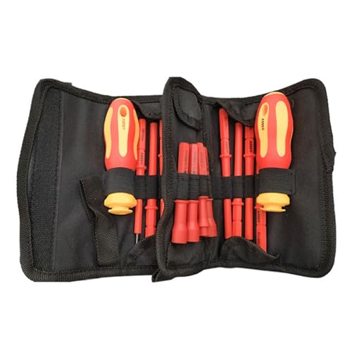 Schraubendreher-Set, 18-teilig, isolierter Griff, bequemer Griff für Mechaniker, Haushaltswartung, vielseitiges Werkzeug-Set von TENYELE