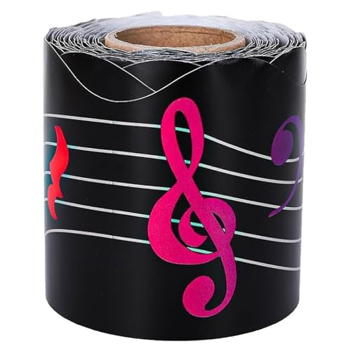 Schwarze Wellenbordüre, gewellte Pinnwand, Bordüre, Klassenzimmer für Schule, Dekorationen, Musiknoten Klassenzimmer, gewellter Rand Schwarze Wellenbordüre, gewellte Pinnwand, Bordüre, Klassenzimmer für Schule, Dekorationen, Musiknoten Klassenzimmer, gewellter Rand von TENYELE