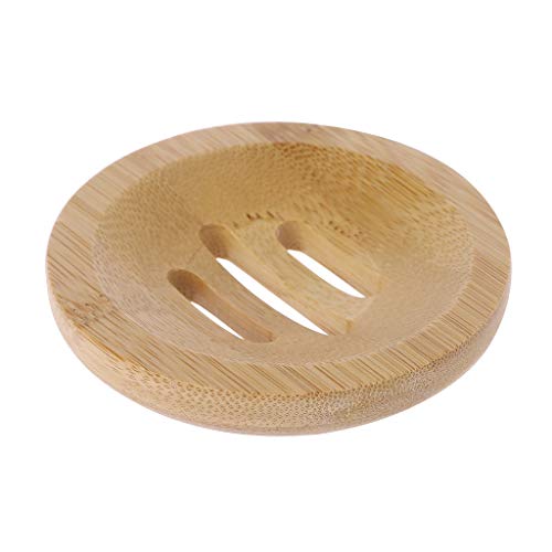 Seifenschale aus natürlichem Holz, runde Form, Behälter, Aufbewahrung, Badezimmer, Ständer, Regal, Küchenschwämme, Schrubber von TENYELE