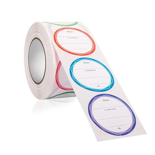 Selbstklebende beschreibbare Notizaufkleber, runde Etiketten für Küche, Organisation, Zuhause, Büro, abnehmbare Etikettierrolle, Klebemarker, 500 Stück von TENYELE