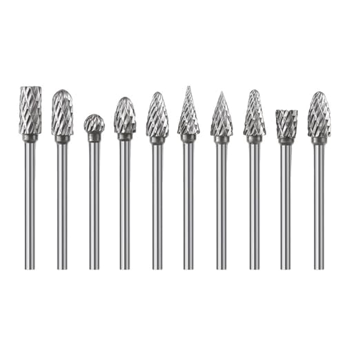 Set Von 10 Präzisionslegierungsstählen Mahlen Bits Rotary Burrs Mit Doppelrillen Für Metallstich Und Schimmelpilzverarbeitungsbohrer Set Von 10 Präzisionslegierungsstählen Mahlen Bits Rotary Burrs Mit Doppelrillen Für Metallstich Und Schimmelpilzverarbeitungsbohrer von TENYELE