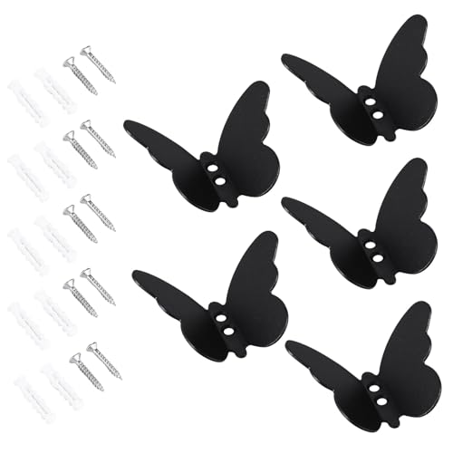 Stilvolle Schmetterlings-Designs, Haken, dekorativer Edelstahl-Kleiderbügel, Schmetterlingsform, geeignet für jeden Raum, Edelstahl von TENYELE