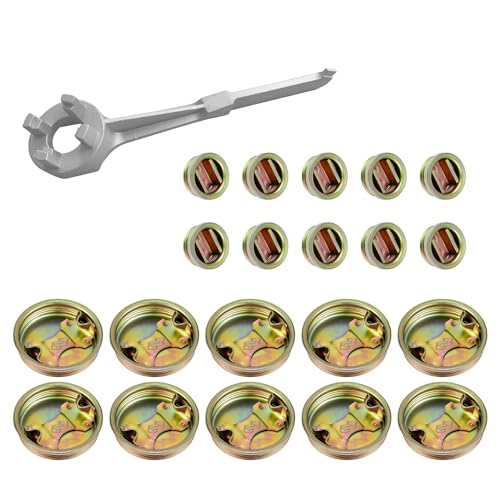 Stopfstopfen aus Stahl, 5,1 cm und 1,9 cm (2 Zoll) und 1,9 cm (3/4 Zoll), mit beschichtetem Aluminiumschlüssel für 55 Gallonen-Fässer von TENYELE