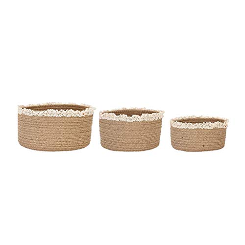 TENYELE 3 PCs/Sets S Für M L Gewebter Pflanzenkorb Blumentopf Fußboden Indoor Pflanzer Handgewebter Wäscherei Lagerorganisator Home Decor Blumentopf TENYELE 3 PCs/Sets S Für M L Gewebter Pflanzenkorb Blumentopf Fußboden Indoor Pflanzer Handgewebter Wäscherei Lagerorganisator Home Decor Blumentopf von TENYELE