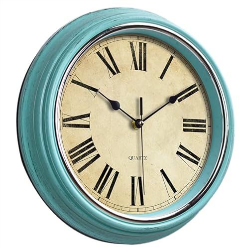 TENYELE 30,5 cm Retro-Wanduhr, leicht zu lesende römische Ziffern/arabische Ziffern, batteriebetriebene Uhren, Heimdekoration, Ornament, Dekoration, Vintage-Wanduhr TENYELE 30,5 cm Retro-Wanduhr, leicht zu lesende römische Ziffern/arabische Ziffern, batteriebetriebene Uhren, Heimdekoration, Ornament, Dekoration, Vintage-Wanduhr von TENYELE