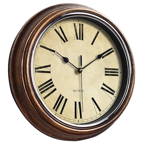 TENYELE 30,5 cm Retro-Wanduhr, leicht zu lesende römische Ziffern/arabische Ziffern, batteriebetriebene Uhren, Heimdekoration, Ornament, Dekoration, Vintage-Wanduhr TENYELE 30,5 cm Retro-Wanduhr, leicht zu lesende römische Ziffern/arabische Ziffern, batteriebetriebene Uhren, Heimdekoration, Ornament, Dekoration, Vintage-Wanduhr von TENYELE