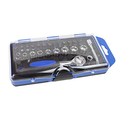 TENYELE 38 in 1 Drehmomentschlüssel Steckschlüsselsatz Ratsche Schraubendreher Schraubenschlüssel Werkzeug für Autos Reparatur Handwerkzeuge Ersatz Ratsche Standard von TENYELE