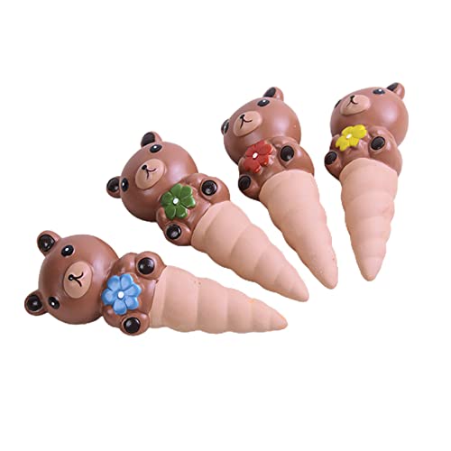 TENYELE 4PCS Cartoon Bear Automatische Pflanze Dripper Haushaltsgartenwerkzeug Lieferungen Für Anfänger Starter Gartenliebhaber Tropfer von TENYELE