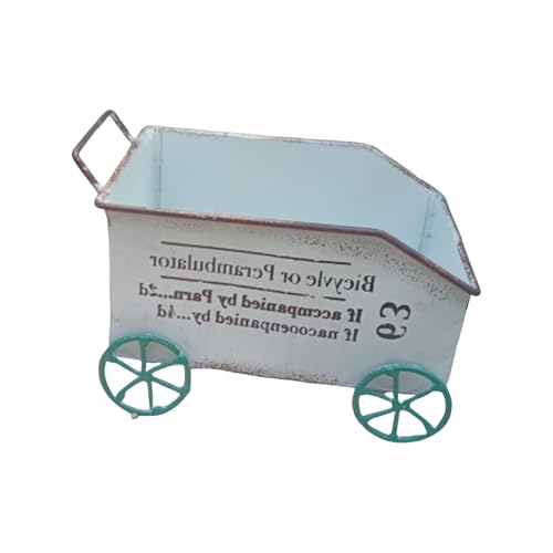 TENYELE Blumenwagen aus Metall, moderner Metall-Pflanzgefäß, Pflanzenständer, Pflanzgefäß für Innenbereich, Garten, Terrasse, Balkon, moderne Heimdekoration von TENYELE