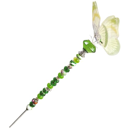 TENYELE Butterfly Feen Zauberstabsgelder Kits Gartendekoration Mit Farbenfrohen Perlengarten Landschaft Einfache Installation Wetterbeständiger Feen Pfahl TENYELE Butterfly Feen Zauberstabsgelder Kits Gartendekoration Mit Farbenfrohen Perlengarten Landschaft Einfache Installation Wetterbeständiger Feen Pfahl von TENYELE