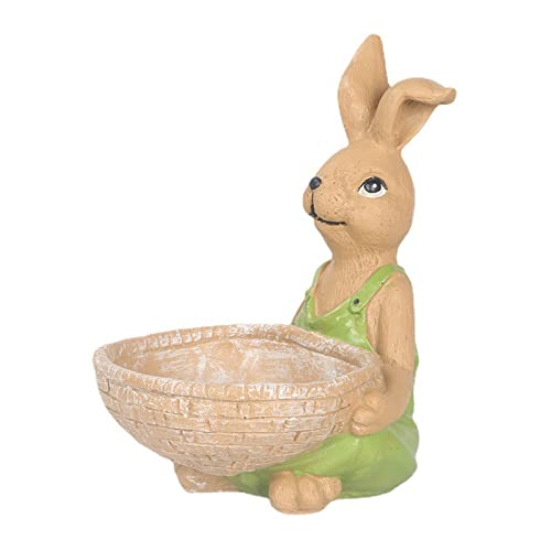 TENYELE Cartoon Kaninchenblüte Topf Vase Harz Hasen Figur Ornament Blumentopf von TENYELE