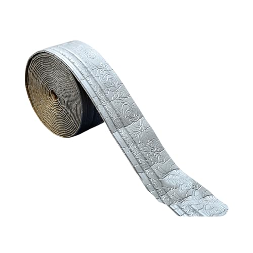 TENYELE Dekorative selbstklebende Schaumstoff-Zierleiste, 10 m Länge, Tapeteneckstreifen für Decke, Wand, luxuriöses Blumenmuster, einfache Installation von TENYELE