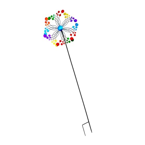 TENYELE Dynamischer rotierender Windmühlen-Spinner für Rasenlandschaft Außendekoration rostbeständiges Metall Garten Kunst Spinner von TENYELE
