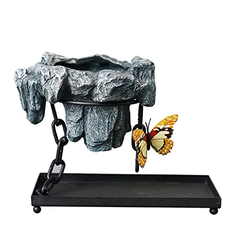 TENYELE Eisenkette Hängsblüten Topf Sukkulenten Behälter Dekorativer Organizer Für Schlafsaalraum Desktop Eisentopf TENYELE Eisenkette Hängsblüten Topf Sukkulenten Behälter Dekorativer Organizer Für Schlafsaalraum Desktop Eisentopf von TENYELE