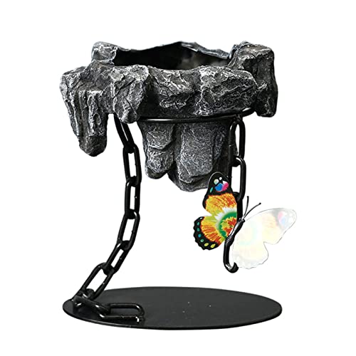 TENYELE Eisenkette Hängsblüten Topf Sukkulenten Behälter Dekorativer Organizer Für Schlafsaalraum Desktop Eisentopf TENYELE Eisenkette Hängsblüten Topf Sukkulenten Behälter Dekorativer Organizer Für Schlafsaalraum Desktop Eisentopf von TENYELE