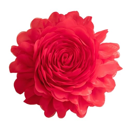 TENYELE Eleganter runder Kissenbezug mit Rosenblüte, handgefertigte Dekoration für Wohnzimmer, Sofa, Bett, Erkerfenster, Prinzessinnenkissen TENYELE Eleganter runder Kissenbezug mit Rosenblüte, handgefertigte Dekoration für Wohnzimmer, Sofa, Bett, Erkerfenster, Prinzessinnenkissen von TENYELE
