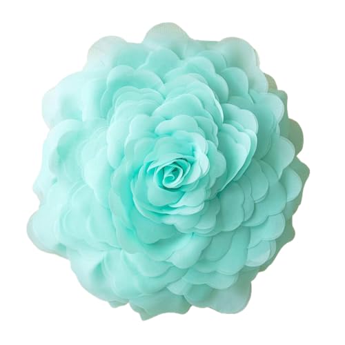 TENYELE Eleganter runder Kissenbezug mit Rosenblüte, handgefertigte Dekoration für Wohnzimmer, Sofa, Bett, Erkerfenster, Prinzessinnenkissen TENYELE Eleganter runder Kissenbezug mit Rosenblüte, handgefertigte Dekoration für Wohnzimmer, Sofa, Bett, Erkerfenster, Prinzessinnenkissen von TENYELE