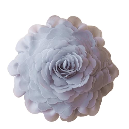 TENYELE Eleganter runder Kissenbezug mit Rosenblüten, handgefertigte Dekoration für Wohnzimmer, Sofa, Bett, Erkerfenster, Prinzessinnenkissen TENYELE Eleganter runder Kissenbezug mit Rosenblüten, handgefertigte Dekoration für Wohnzimmer, Sofa, Bett, Erkerfenster, Prinzessinnenkissen von TENYELE