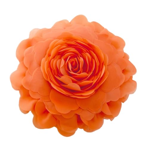 TENYELE Eleganter runder Kissenbezug mit Rosenblüten, handgefertigte Dekoration für Wohnzimmer, Sofa, Bett, Erkerfenster, Prinzessinnenkissen von TENYELE