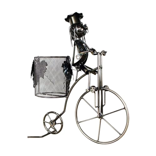 TENYELE Fahrradförmiger Weinflaschenhalter, Schreibtisch-Organizer, Dekoration, freistehender Präsentationsständer, Schreibtischständer, Präsentationsständer für Likörflaschen, Geschenk von TENYELE