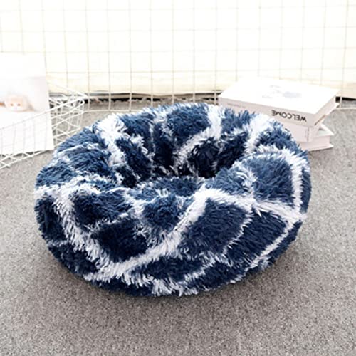 TENYELE Für Betten für Hauskatzen, 40 cm Durchmesser, weiches, rundes Hundebett, Plüsch-Haustierkissen, mehrfarbig, wärmende Betten für Hauskatzen TENYELE Für Betten für Hauskatzen, 40 cm Durchmesser, weiches, rundes Hundebett, Plüsch-Haustierkissen, mehrfarbig, wärmende Betten für Hauskatzen von TENYELE