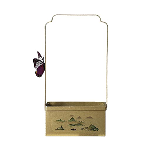 TENYELE Garten Rechteckige Eisenblume Vase Für Alle Hauspflanzen Kräuter Töpfe Eisenblumenpot Einzigartiger Vase Pflanzer TENYELE Garten Rechteckige Eisenblume Vase Für Alle Hauspflanzen Kräuter Töpfe Eisenblumenpot Einzigartiger Vase Pflanzer von TENYELE