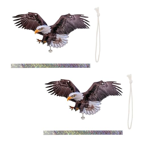 TENYELE Hängende Ornamente Mit Reflektierenden Klebeband Und Geräuschherstellern Um Taubenbewegungsaktivierende Vogelschutzmittel Dekoration Abzuschrecken von TENYELE