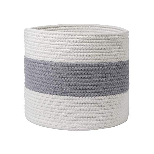 TENYELE Handgewebte Baumwollblumentopf Innenpflanzen Behälter Wäscherei Picknick Spielzeugkorb Spielzeugspeicherkorb Für Jungen TENYELE Handgewebte Baumwollblumentopf Innenpflanzen Behälter Wäscherei Picknick Spielzeugkorb Spielzeugspeicherkorb Für Jungen von TENYELE