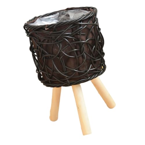 TENYELE Holzbein Rattan Pflanzenständer Für Innenraum Außenausstellungen Handgewebten Pflanzerkorb Blumentöpfe Aufbewahrungsbehälter Boden Pflanzerkorb Korb TENYELE Holzbein Rattan Pflanzenständer Für Innenraum Außenausstellungen Handgewebten Pflanzerkorb Blumentöpfe Aufbewahrungsbehälter Boden Pflanzerkorb Korb von TENYELE
