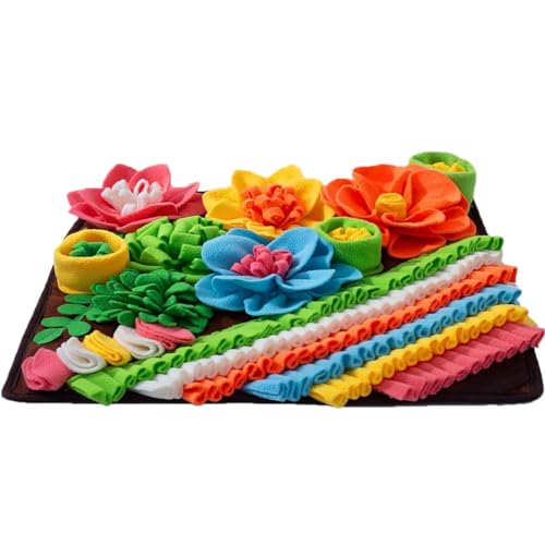 TENYELE Hund Snuffle Pad Haustier Puzzle Spielzeug Für Geruchstraining Und Bewegung Weiches Fleece Futtersuche Skill Training Sniff Matte Pet Puzzle Matte TENYELE Hund Snuffle Pad Haustier Puzzle Spielzeug Für Geruchstraining Und Bewegung Weiches Fleece Futtersuche Skill Training Sniff Matte Pet Puzzle Matte von TENYELE