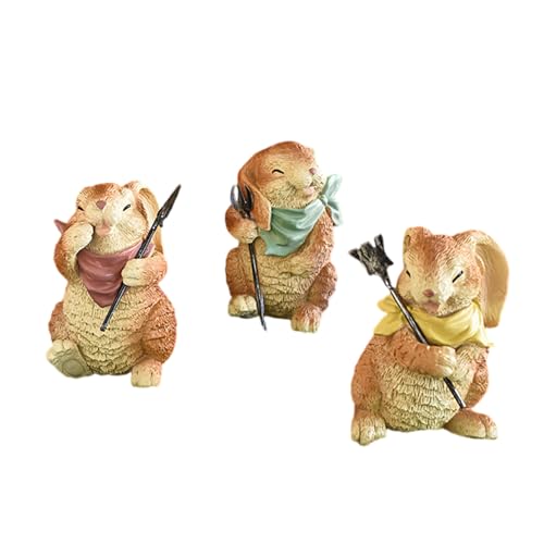 TENYELE Kaninchen Skulptur Statue Lustiges Harz Kreativer Figur Lustige Sammlertiere Craft Figurine von TENYELE